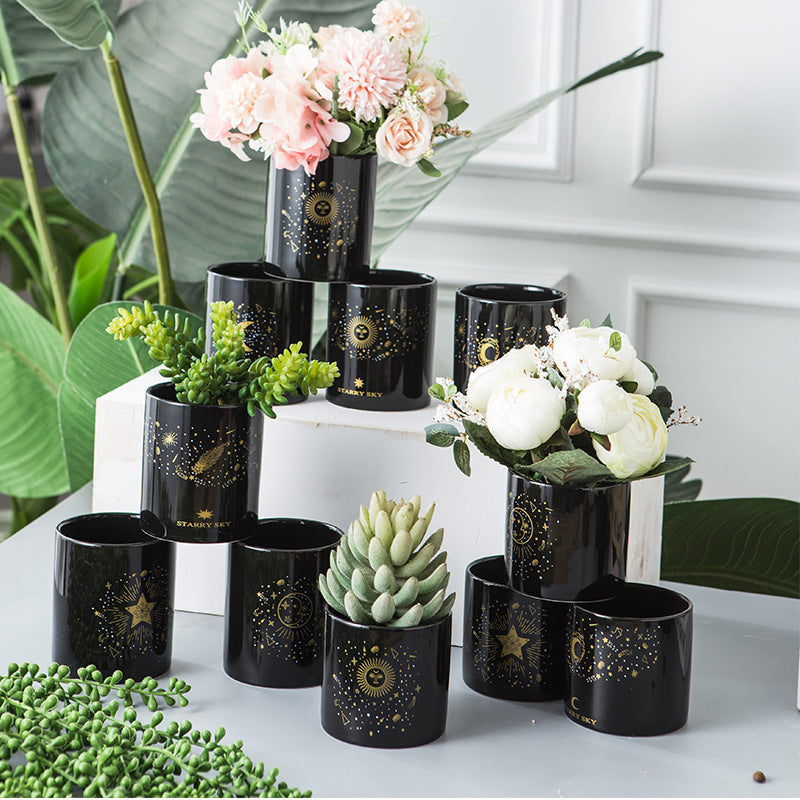 Ceramic Indoor Balcony Potted Plant Small Flower Pot