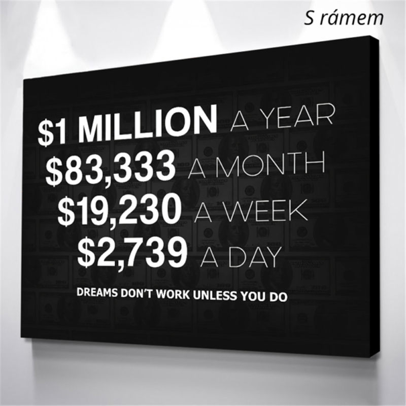 HD Spray Finance Manangement Motivational Painting