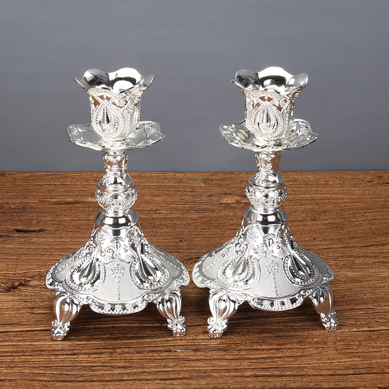 Tulip Candle Holder European Style Candlelight Dinner Props