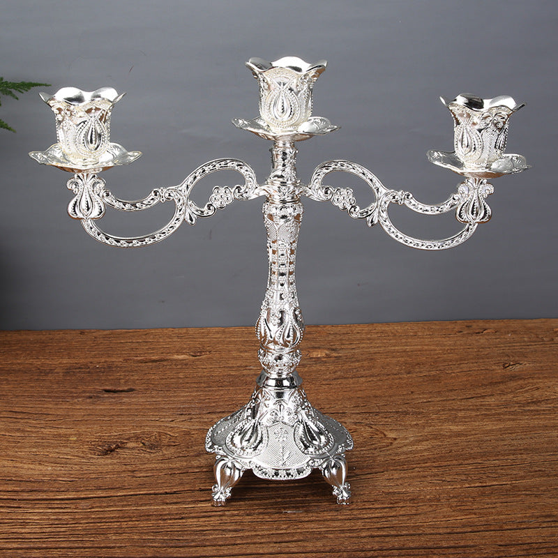 Tulip Candle Holder European Style Candlelight Dinner Props