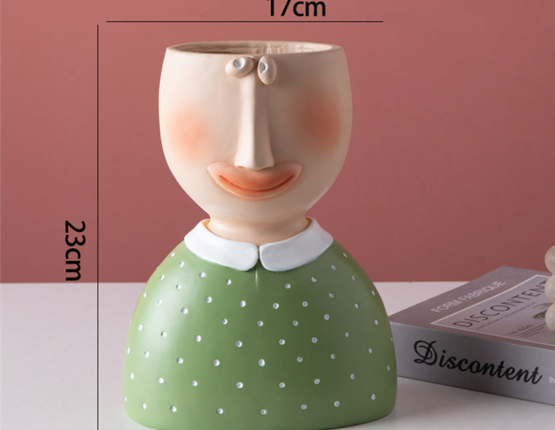 Portrait Sculpture Flower Pot