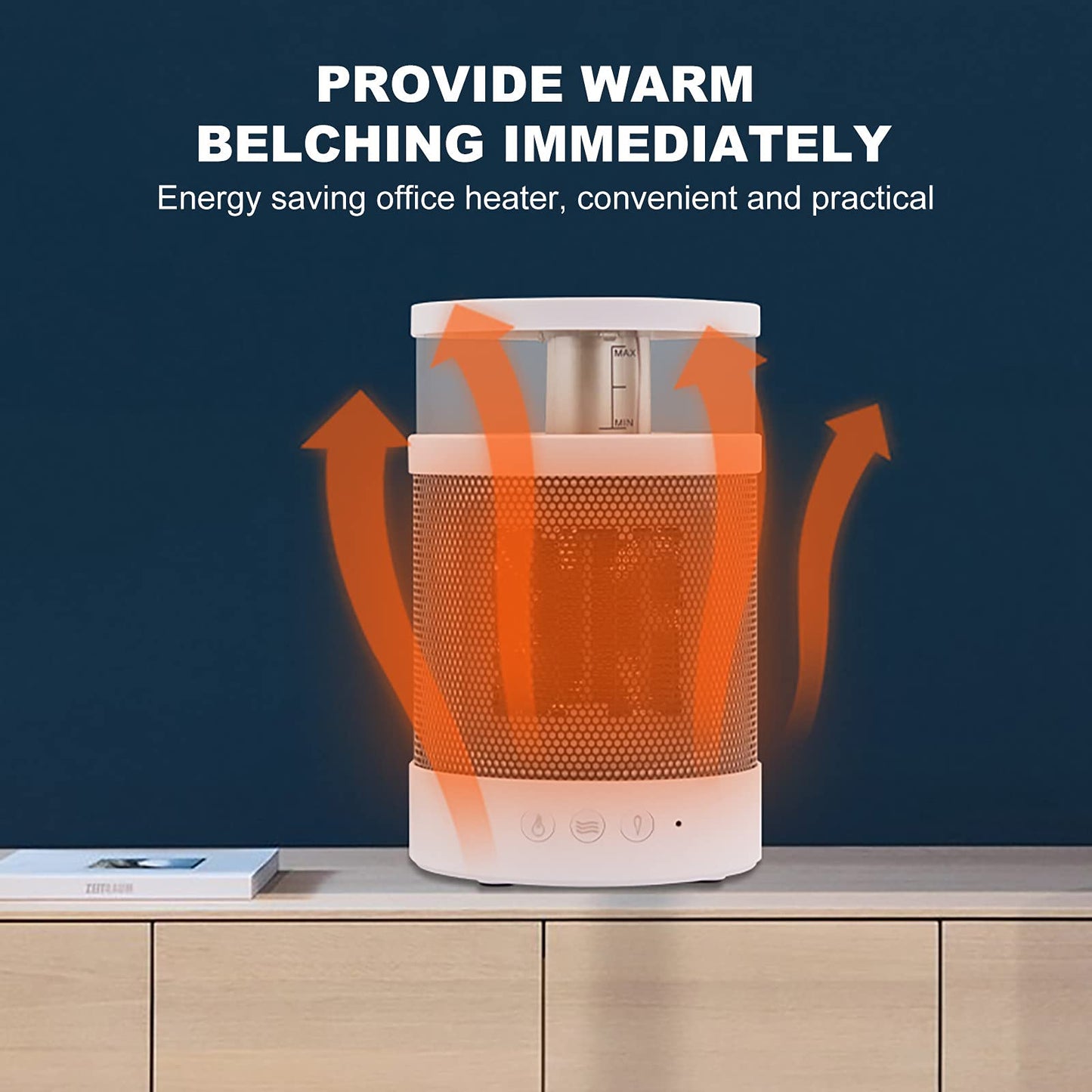 3 In 1 Colorful Night Light Fast Heating Electric Warmer 400ML Air Humidifier