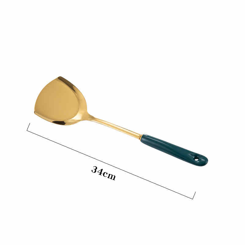 Stainless Steel Ceramic Handle Kitchen Utensils Set