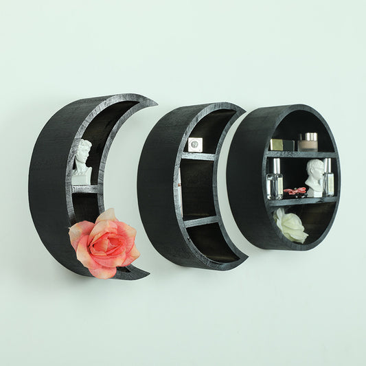 Wooden Moon Decoration Shelf