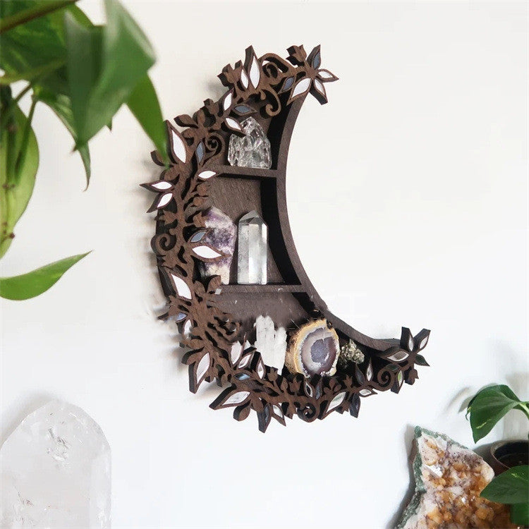 Botanical Mirror Crystal Shelf