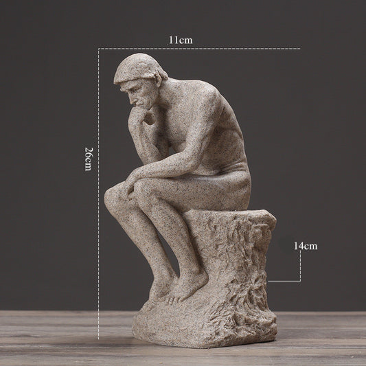 European Style Thinker Sculpture