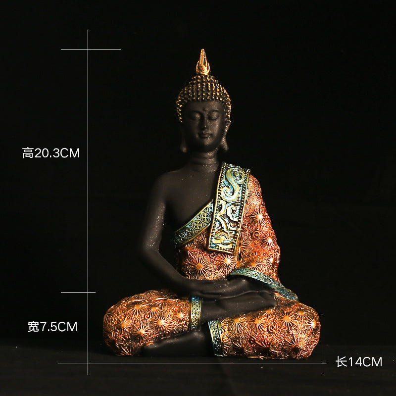 Hand Made Thailand Buddhism Meditation Figurine