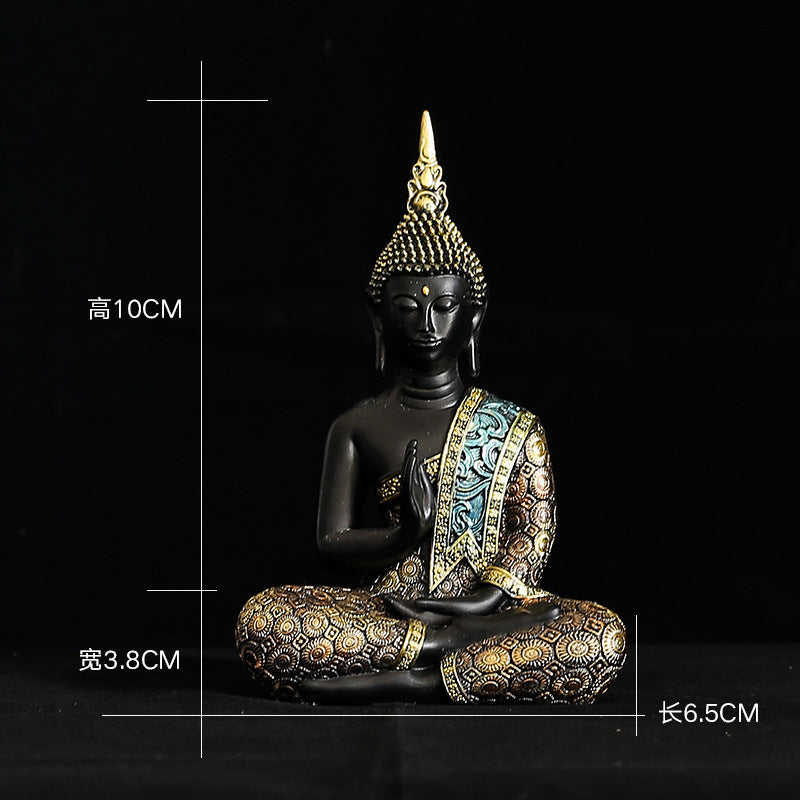 Hand Made Thailand Buddhism Meditation Figurine