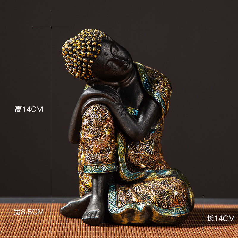 Hand Made Thailand Buddhism Meditation Figurine