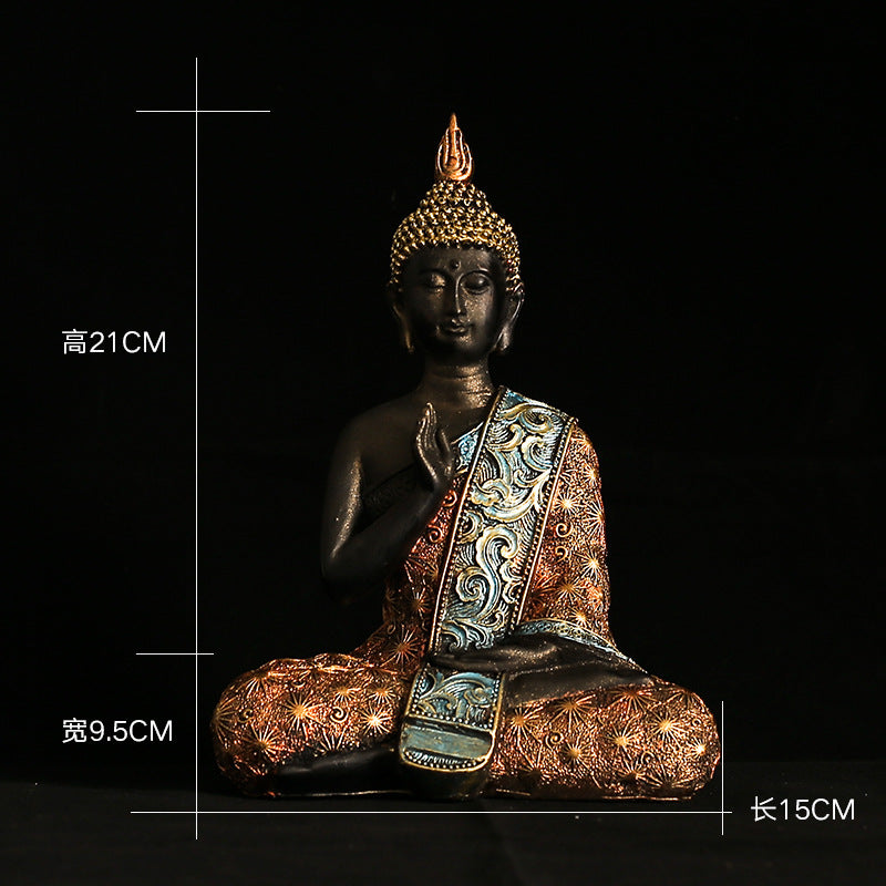 Hand Made Thailand Buddhism Meditation Figurine