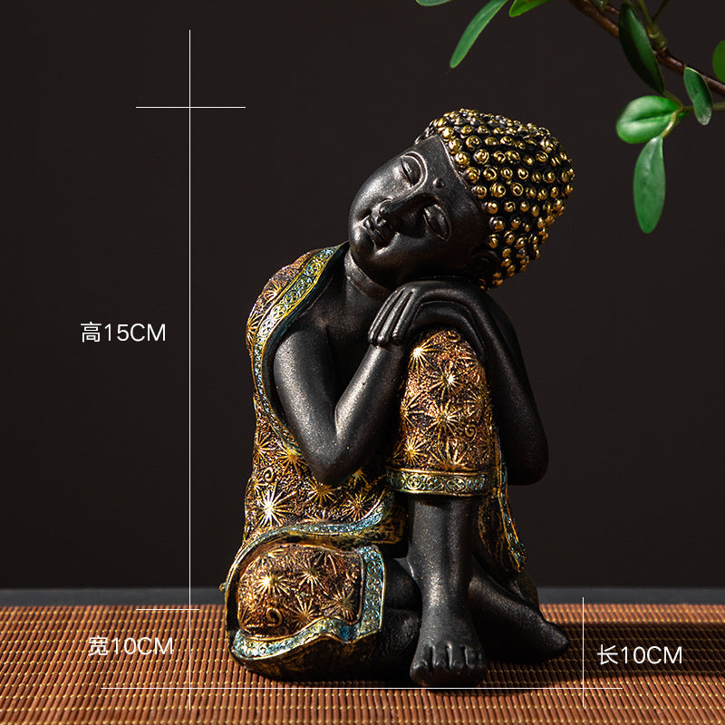 Hand Made Thailand Buddhism Meditation Figurine
