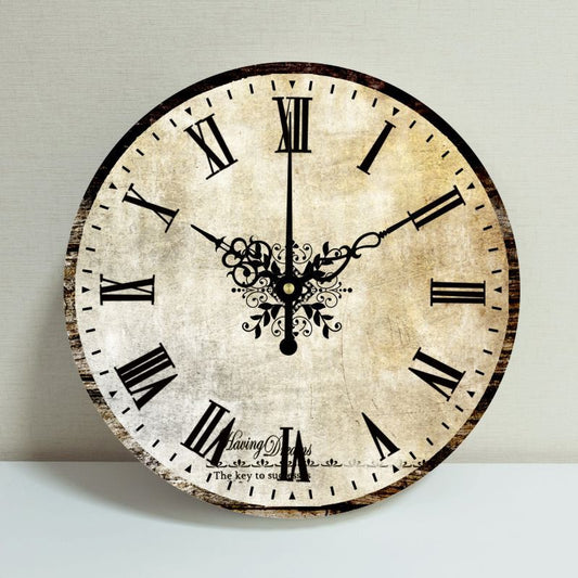 European Retro Frameless Creative Simple Decoration Wall Clock
