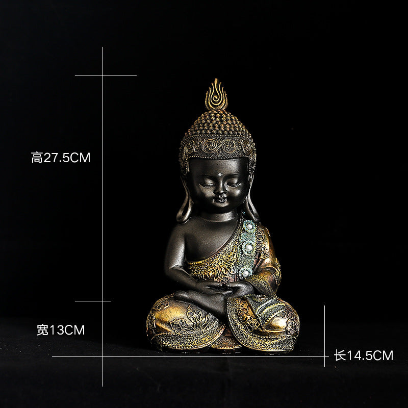 Hand Made Thailand Buddhism Meditation Figurine