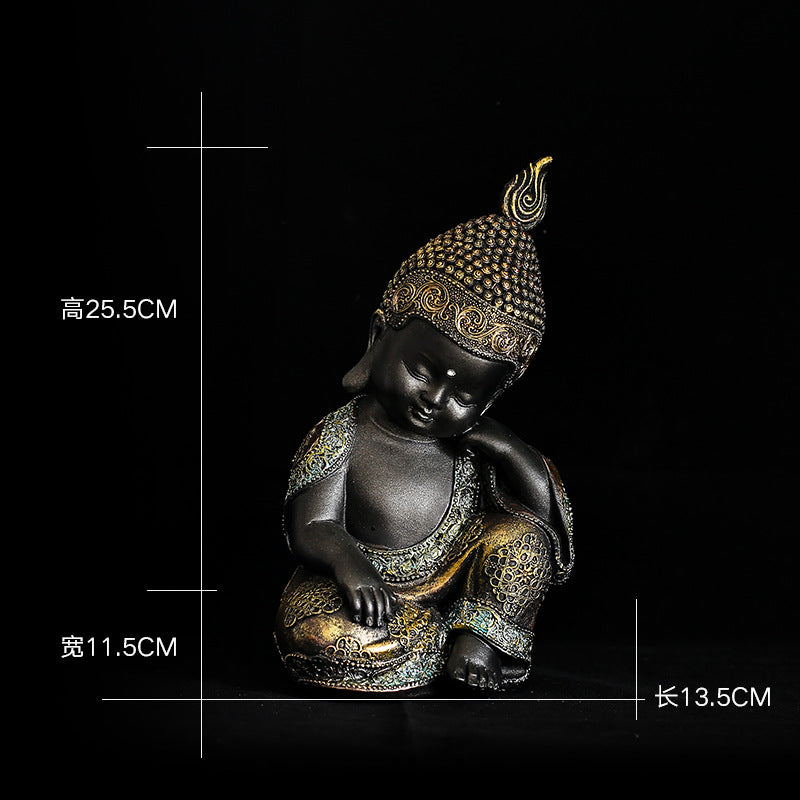 Hand Made Thailand Buddhism Meditation Figurine