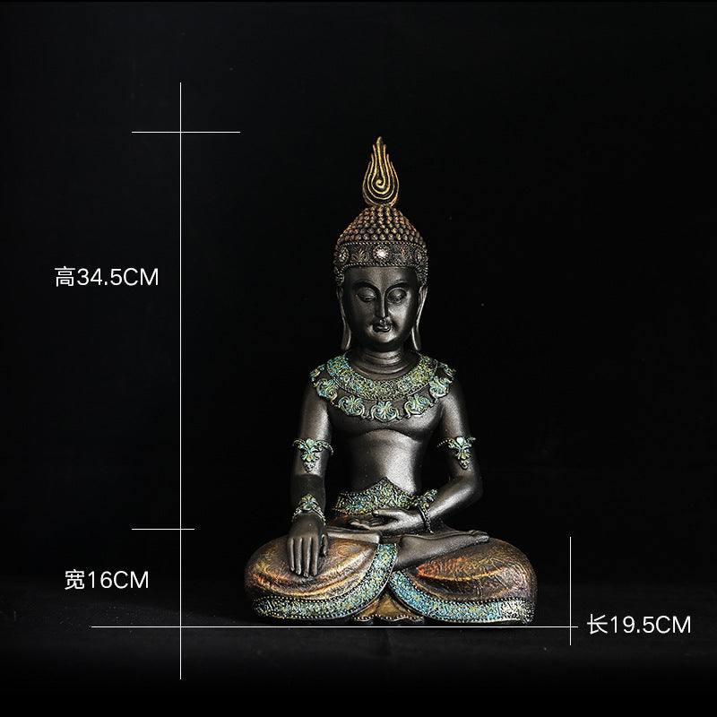 Hand Made Thailand Buddhism Meditation Figurine
