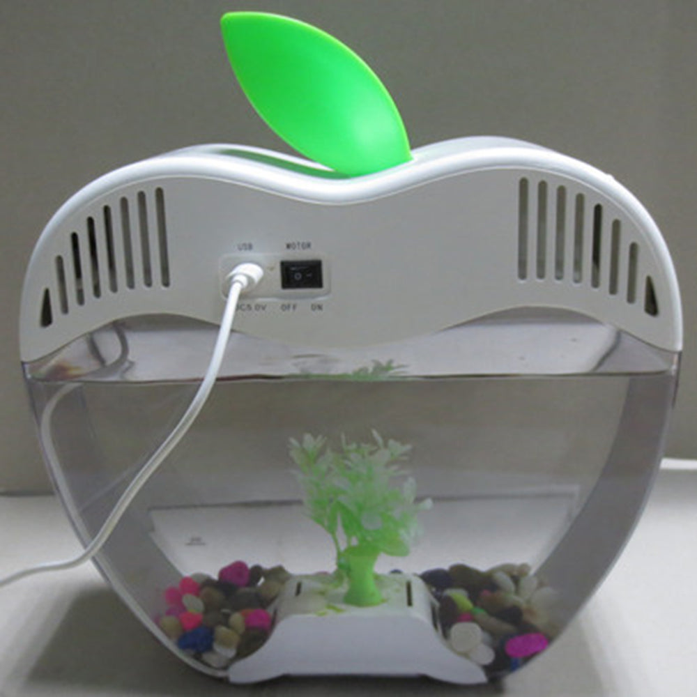 Smart USB Apple-Shaped Desktop Mini Fish Tank