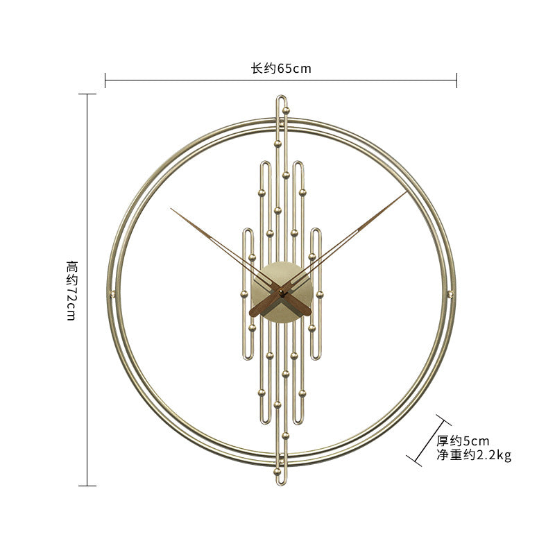 Creative Iron Cross-Border Modern Light Luxury Living Room Wall Clock