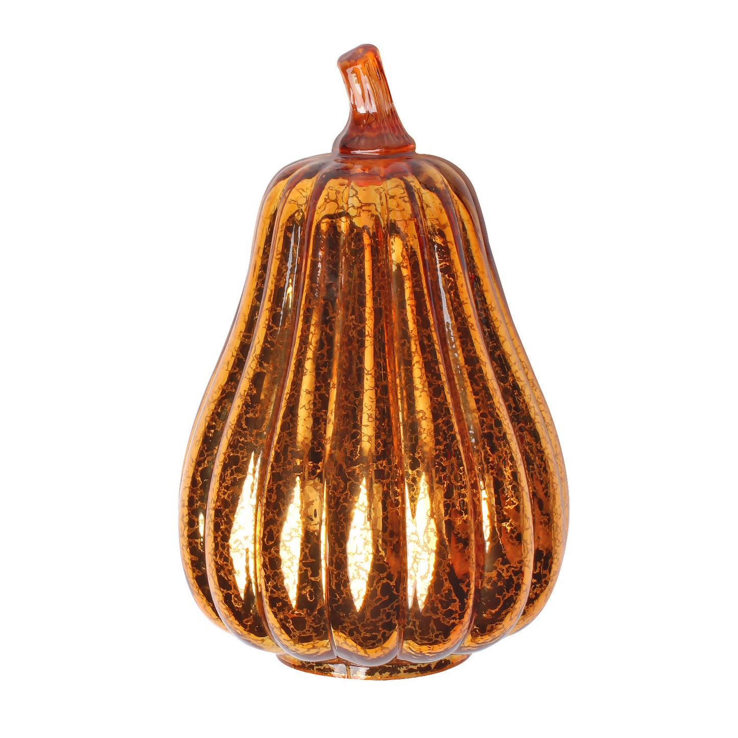 LED Glowing Glass Pumpkin Lamp Halloween Decoration