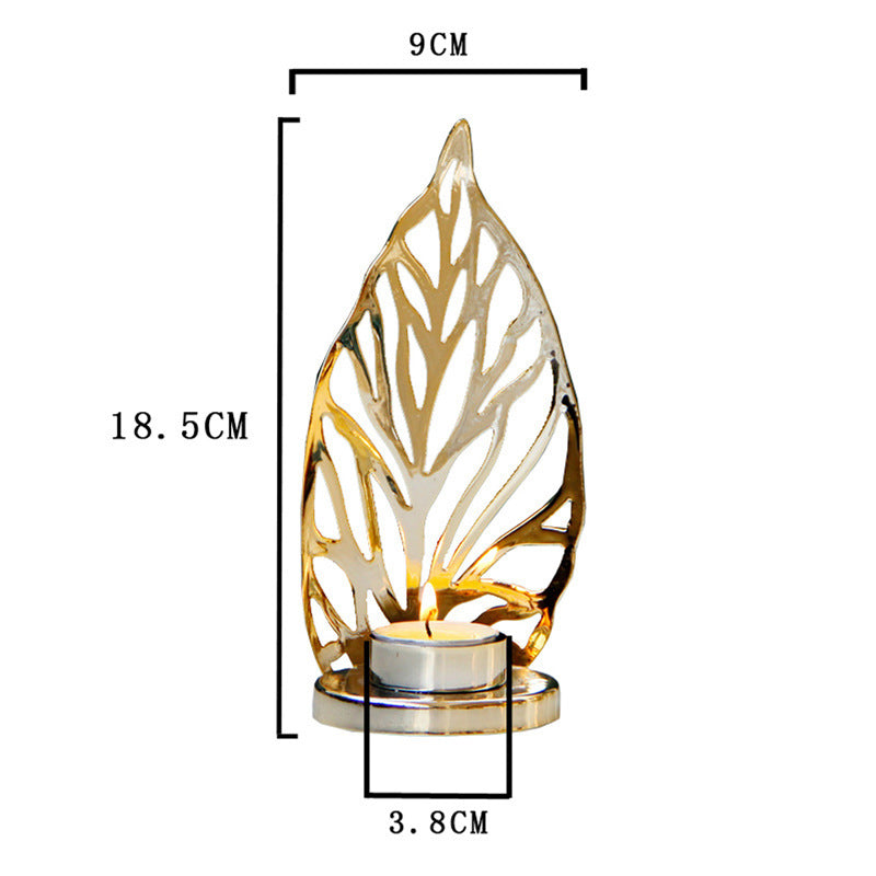 Golden Candle Holder Table Decoration