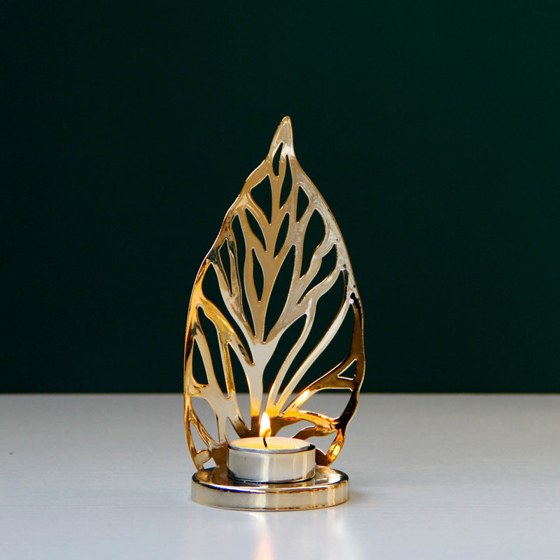 Golden Candle Holder Table Decoration