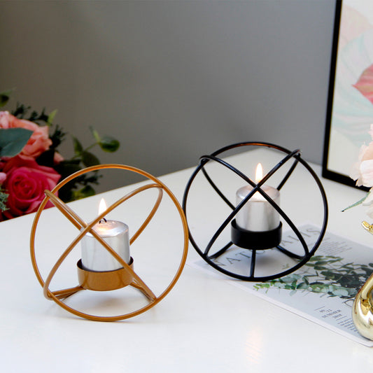Metal Wrought Creative Spherical Candle Holder