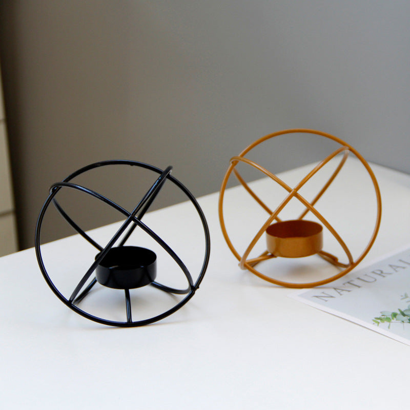 Metal Wrought Creative Spherical Candle Holder