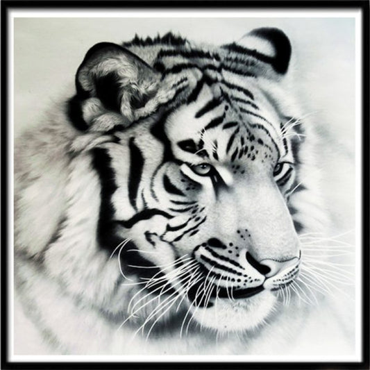 Modern Striped Tiger Painting