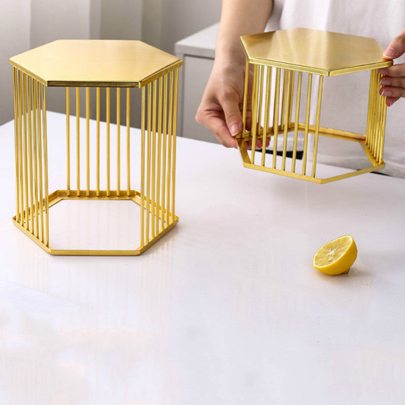 Golden Dessert Display Shelf