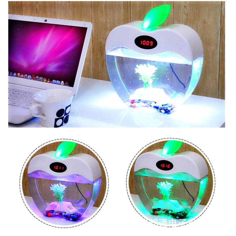 Smart USB Apple-Shaped Desktop Mini Fish Tank