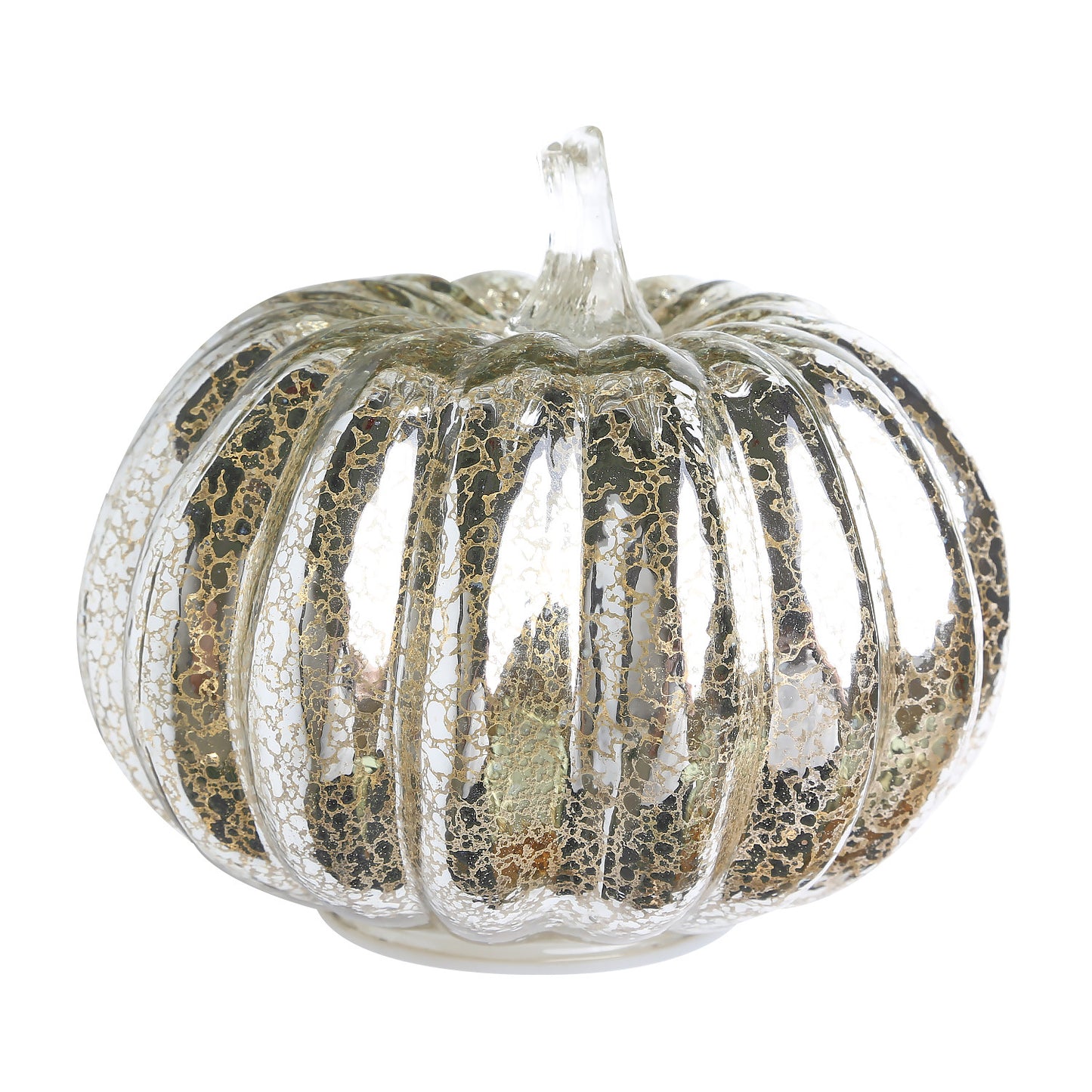 LED Glowing Glass Pumpkin Lamp Halloween Decoration