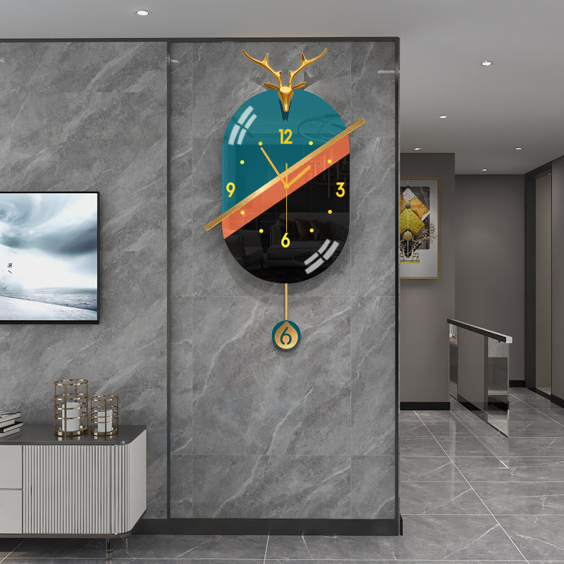 Lliving Room Home Fashion Creative Deer Head Minimalist modern Wall Clock