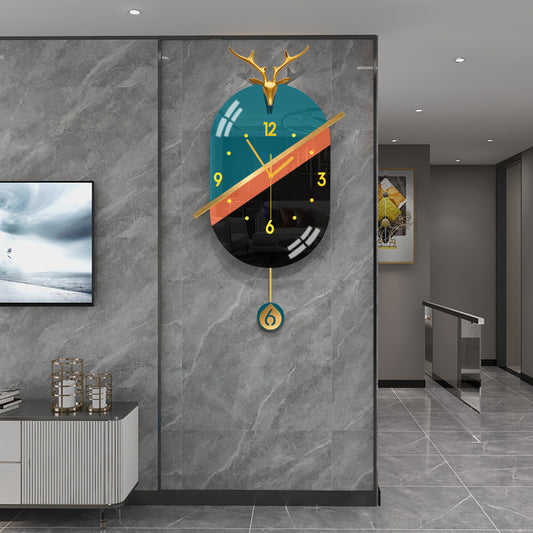 Lliving Room Home Fashion Creative Deer Head Minimalist modern Wall Clock