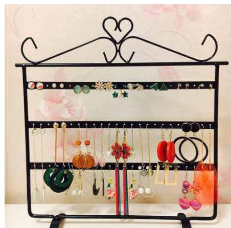 Earring Storage Rack Jewelry Shelf