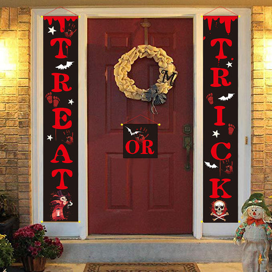 Trick or Treat Outdoor Banner Hallowen Decoration