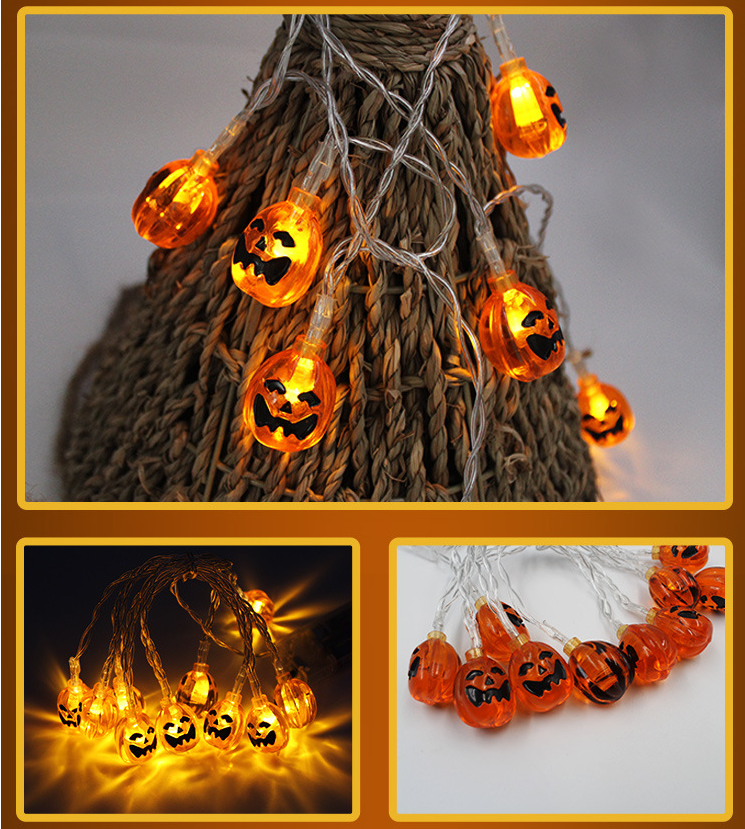 LED String Pumpkin Lights Lantern Halloween Decoration
