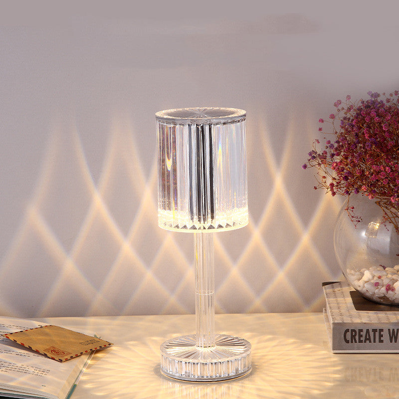 Warm LED Romantic Crystal Table Lamp