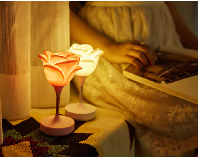 Creative USB Touch Rose Bedroom Night Light