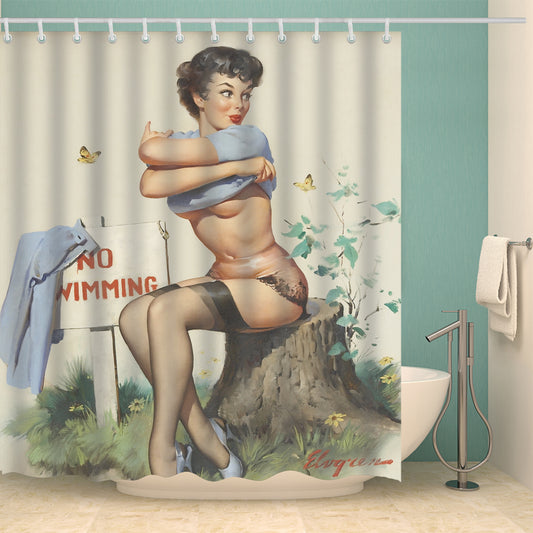 Animated Polyester Shower Curtain
