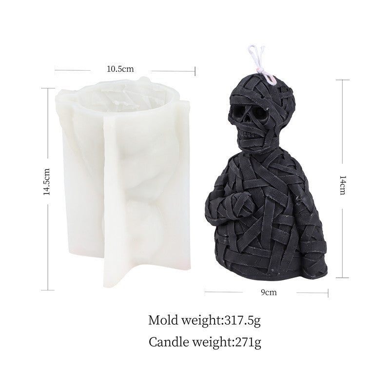 Zombie Skull Silicone Candle Mold Halloween Decoration