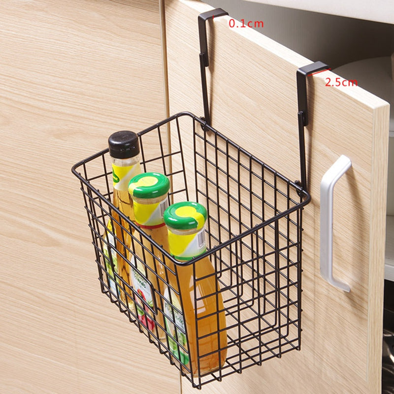 Over the Cabinet Wall Mount Organizer Basket