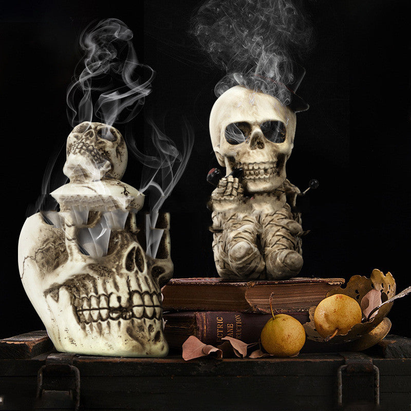 Resin Crafts Home Skull Aromatherapy Halloween Decoration