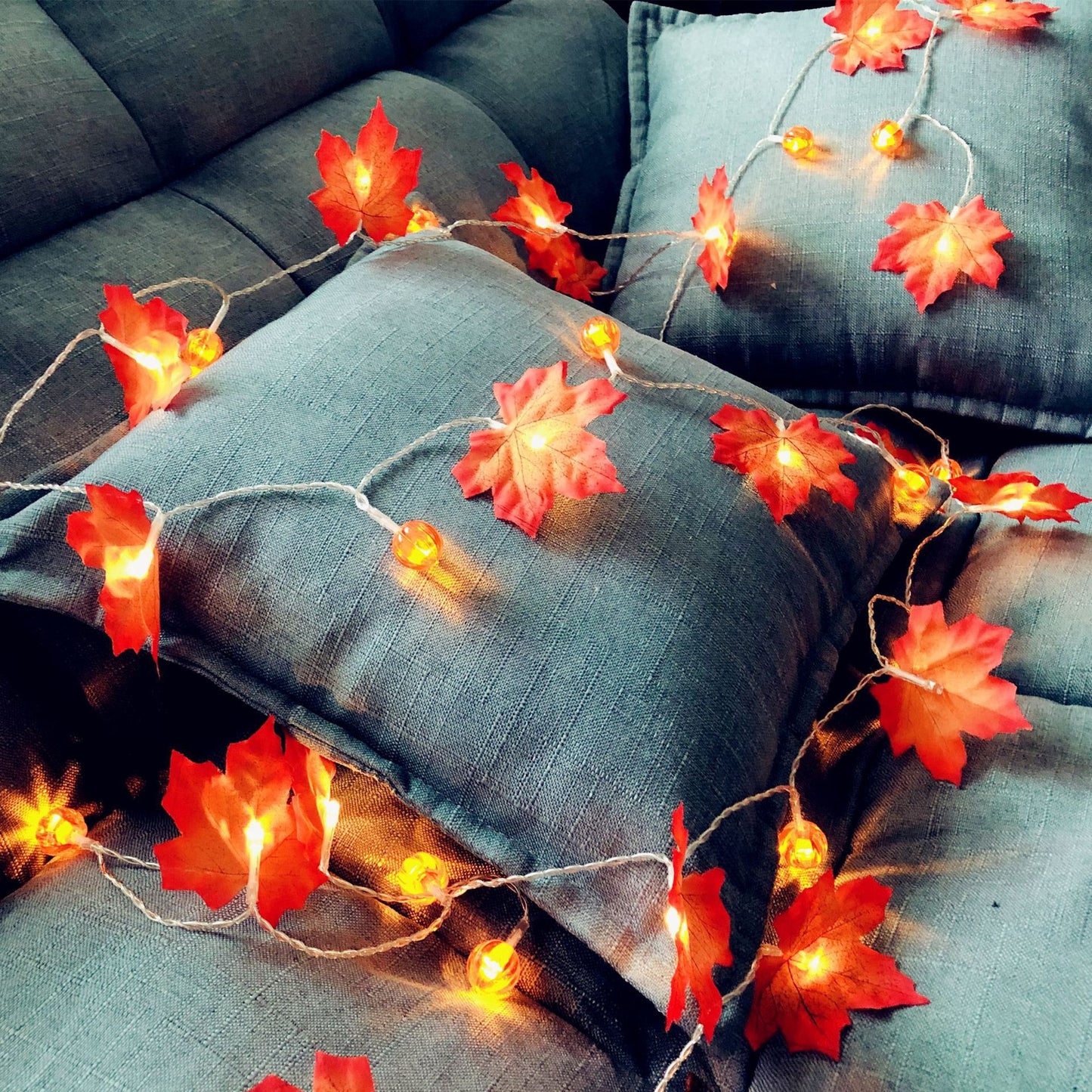 Pumpkin Maple Leaf Light Halloween Decoration
