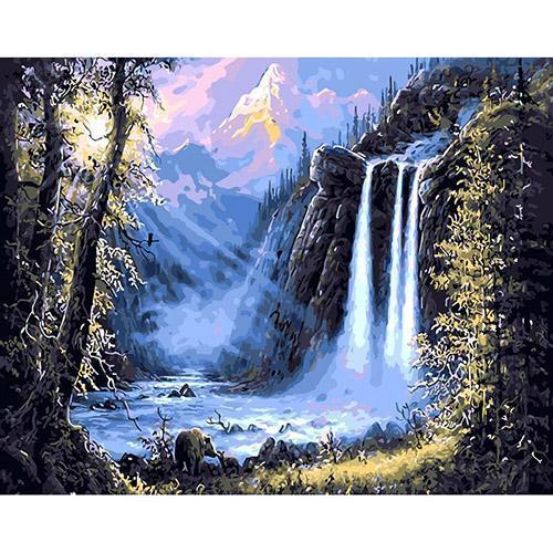 Modern Abstract Waterfall painting