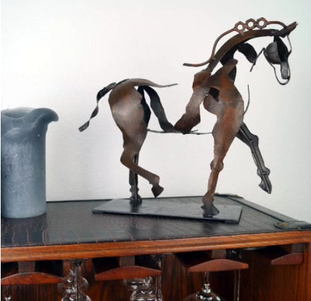 Metal Horse Decoration Sculpture Ornaments
