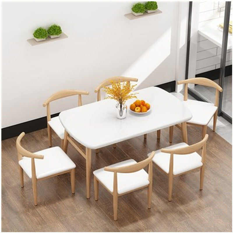 Modern Rectangular Dining Table And Chair Combination For 4 people or 6 people
