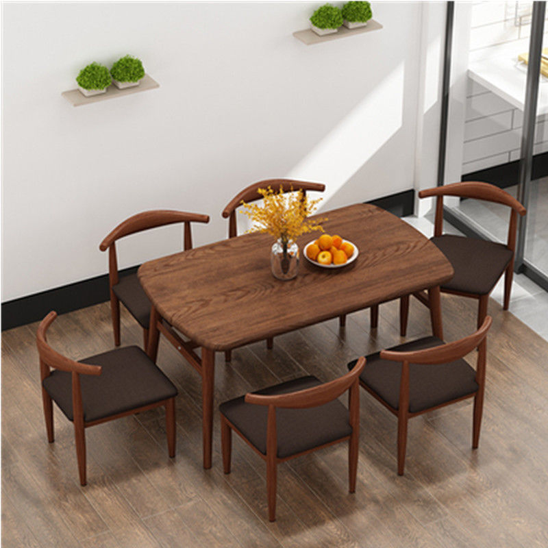 Modern Rectangular Dining Table And Chair Combination For 4 people or 6 people