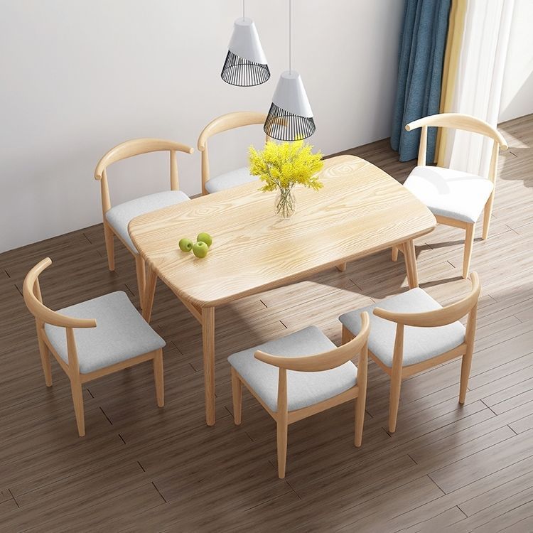 Modern Rectangular Dining Table And Chair Combination For 4 people or 6 people