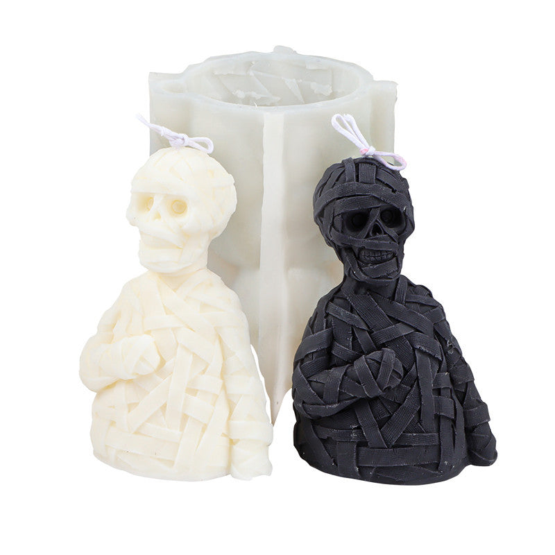 Zombie Skull Silicone Candle Mold Halloween Decoration