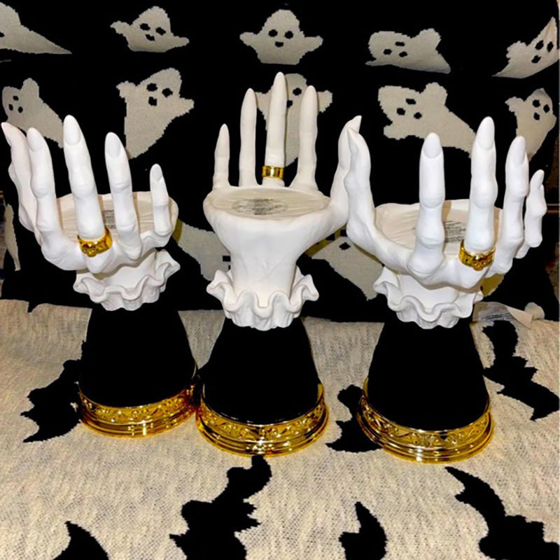 Halloween Witch Palm Candle Holder Decoration