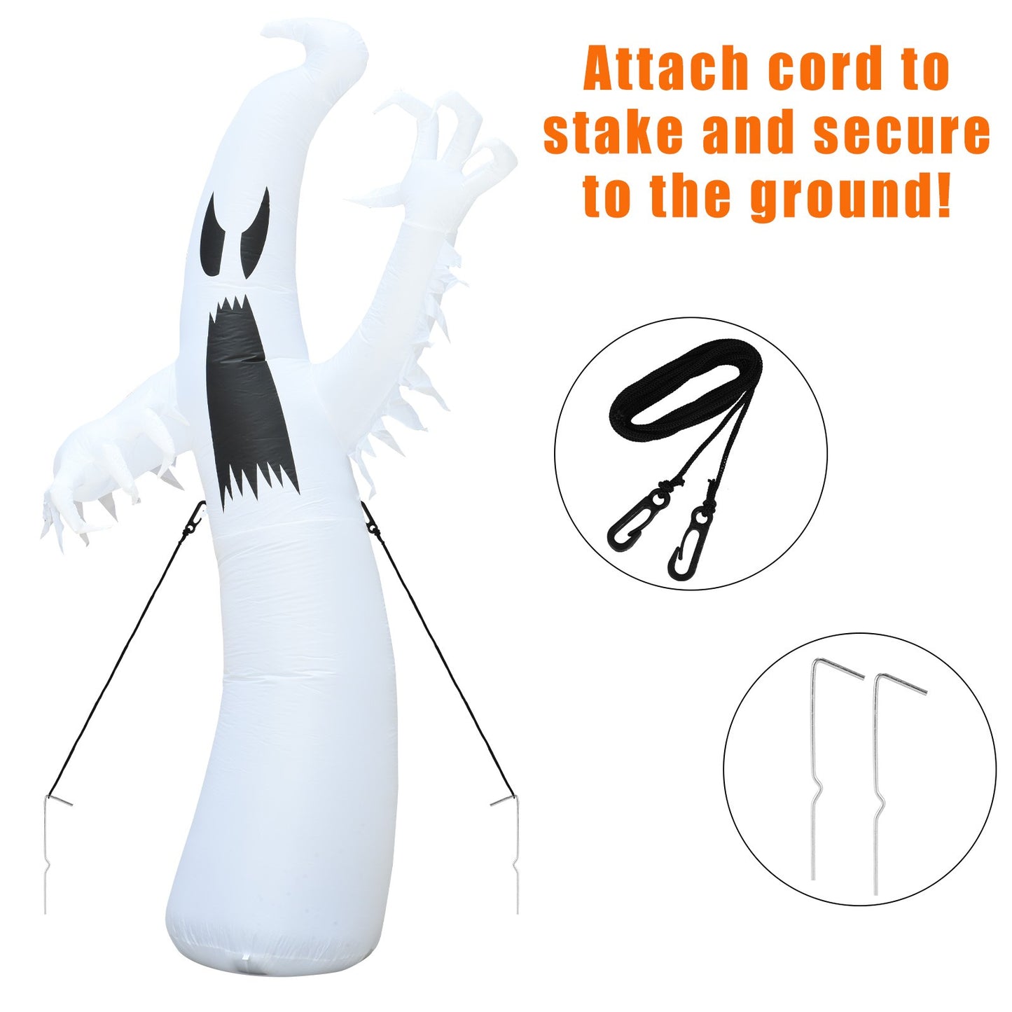 12 FT Outdoor Ghost Halloween Decoration